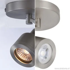 Plafondspot enkel alu mat gu10