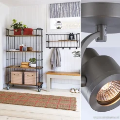 Plafondspot enkel alu mat gu10