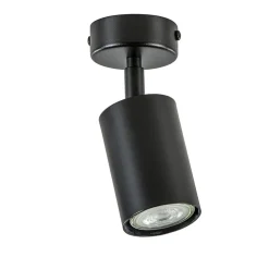 Plafondspot enkel zwart gu10