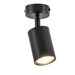 Plafondspot enkel zwart gu10