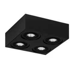 Plafondspot Eye box 4L zwart 3000k