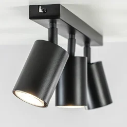 Plafondspot 3l balk zwart gu10
