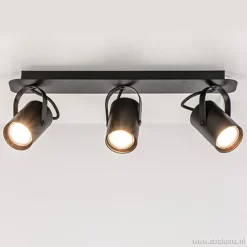 Plafondspot 3L op balk zwart