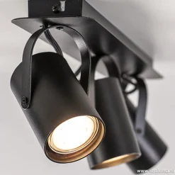 Plafondspot 3L op balk zwart