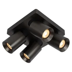 Plafondspot 4L vierkant gunmetal incl. gu10