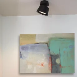 Plafondspot 1l zwart gu10-111