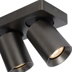 Plafondspot 3-lichts balk gunmetal gu10