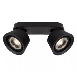 Plafondspot 2-lichts mat zwart exclusief GU10-ES111