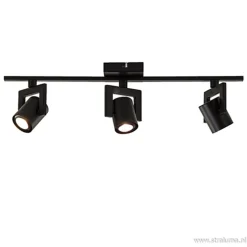 Plafondspot 3-lichts zwart incl.gu10