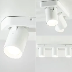 Plafondspot Oliver 3L balk wit gu10