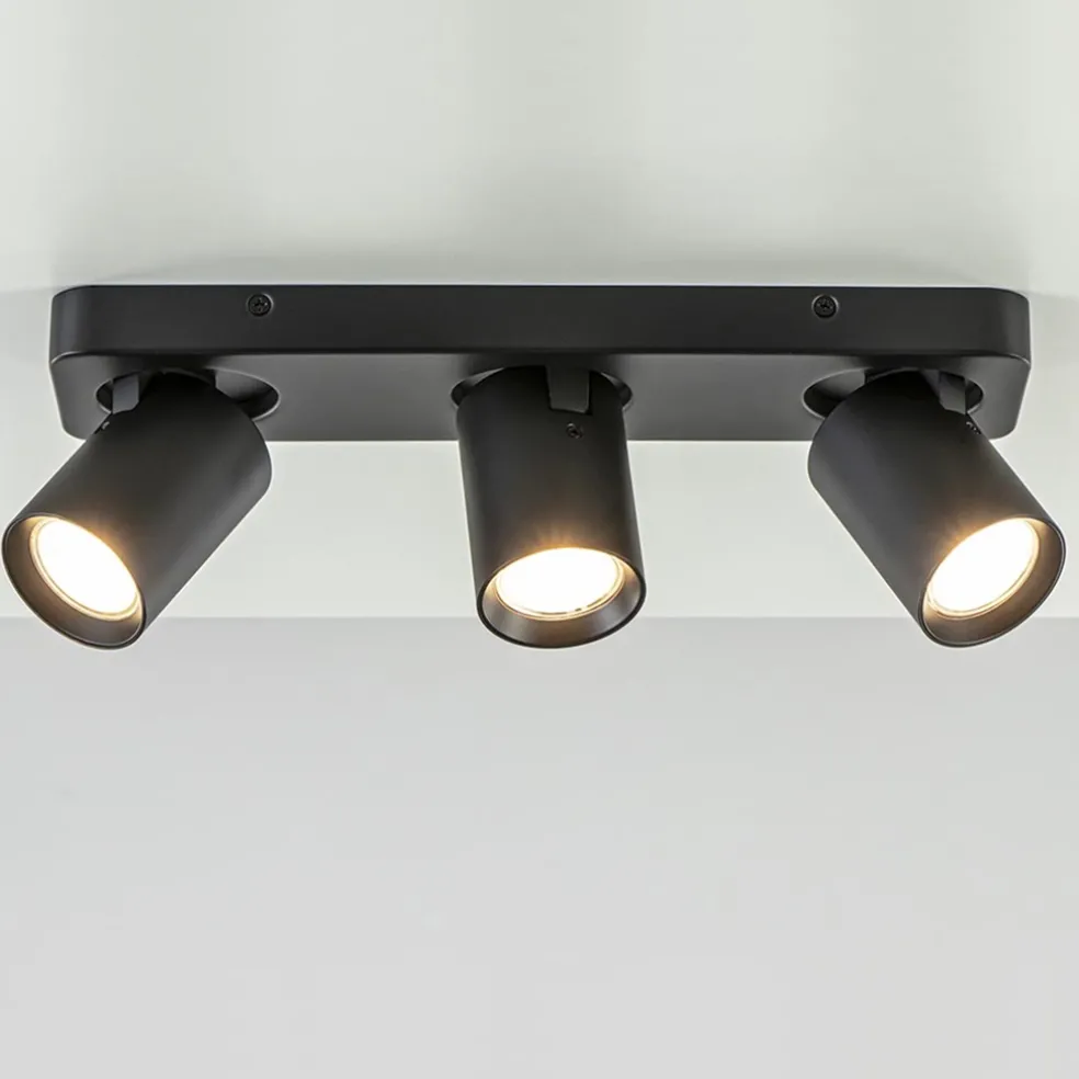 Plafondspot Oliver 3L balkzwart gu10