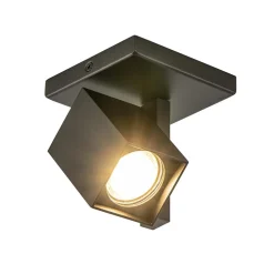 Plafondspot Oslo 1L zwart gu10