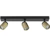 Plafondspot Razza 3l balk zwart/goud gu10