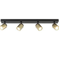 Plafondspot Razza 4L balk zwart/matgoud
