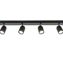 Plafondspot Razza 4L balk zwart gu10