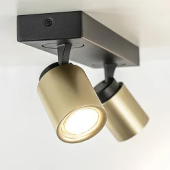 Plafondspot Razza 2L zwart/goud