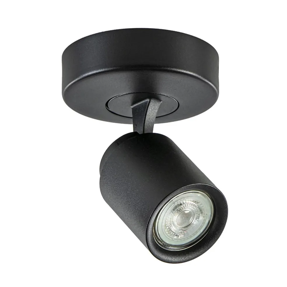 Plafondspot Razza 1L zwart gu10