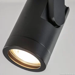 Plafondspot rond enkel zwart ex.gu10