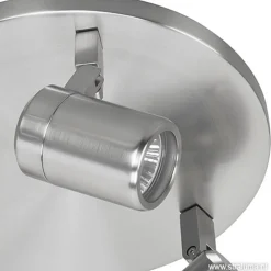Plafondspot rond Rain 3-l nikkel IP44