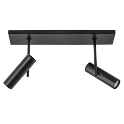 Plafondspot Trend 2L balk zwart gu10mini