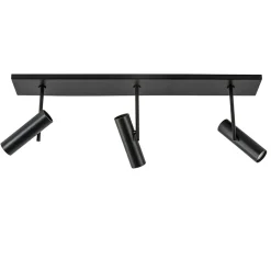 Plafondspot Trend 3L balk zwart gu10mini