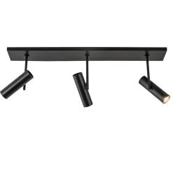 Plafondspot Trend 3L balk zwart gu10mini
