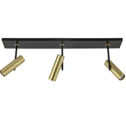 Plafondspot Trend 3L zwart/goud gu10 mini