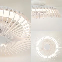 Plafondventilator mini wit inclusief dimbaar LED