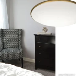 Plafonnière Art rond brons 35 cm