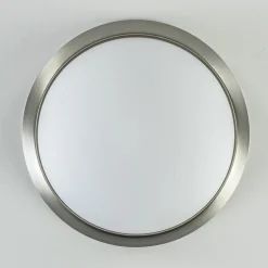 Plafonnière modern met staal en glas