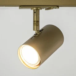 Railsysteem set 1 m met 3 GU10 spots brons