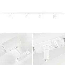 Railsysteem set wit inclusief 4 spots tube