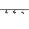 Railsysteem zwart 1mtr compleet met 3xspot