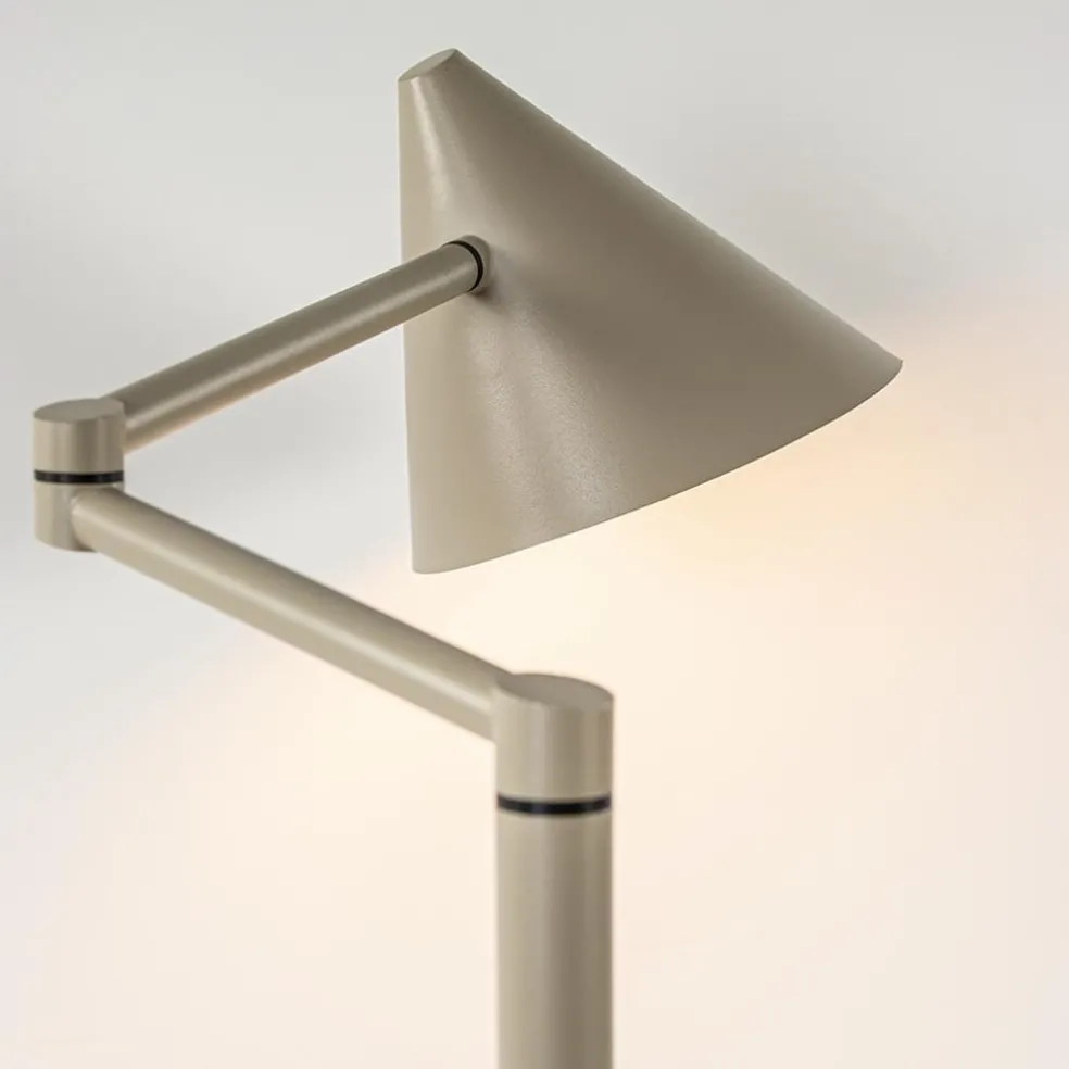 Retro tafellamp met kap verstelbaar zand