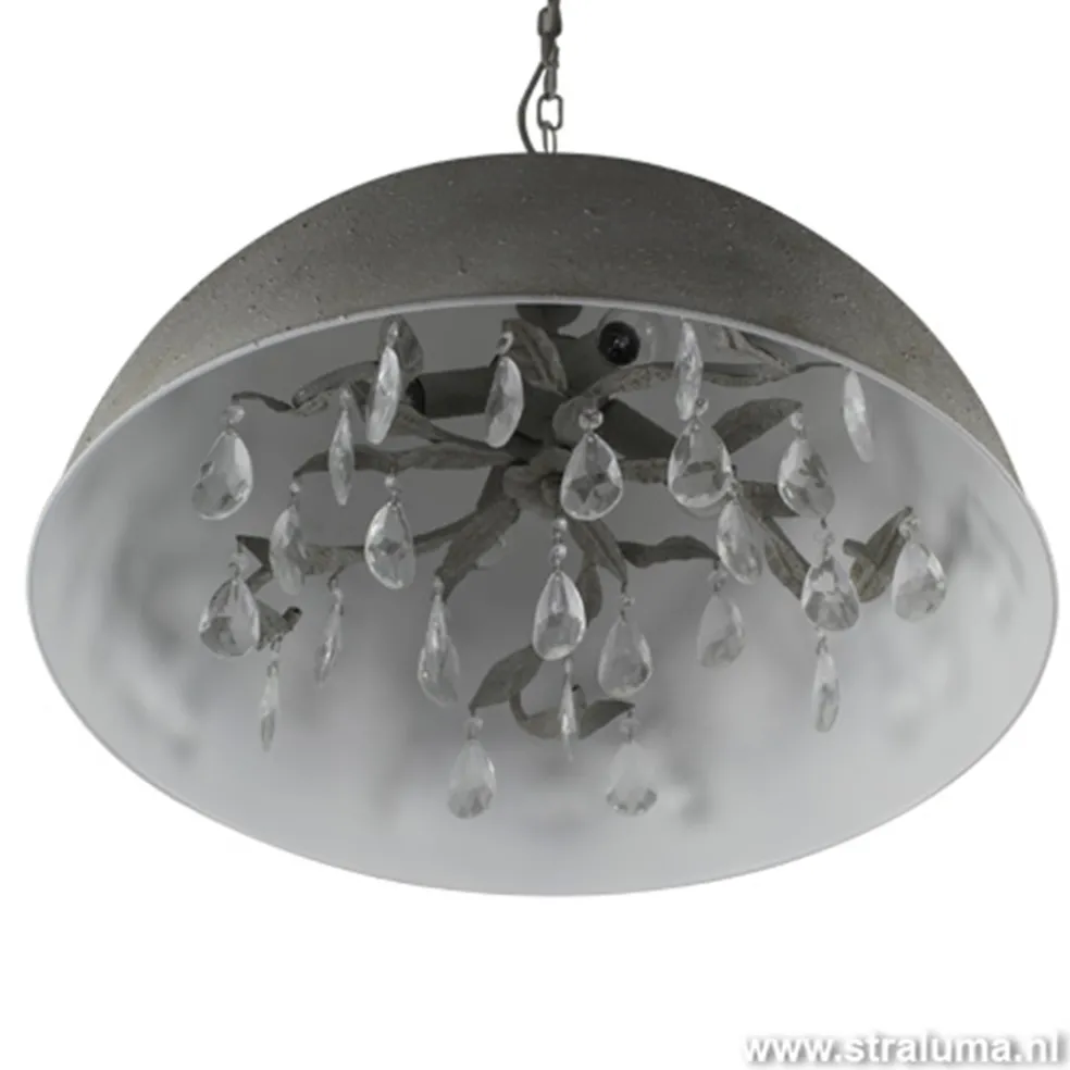 Romantische hanglamp koepel eettafel