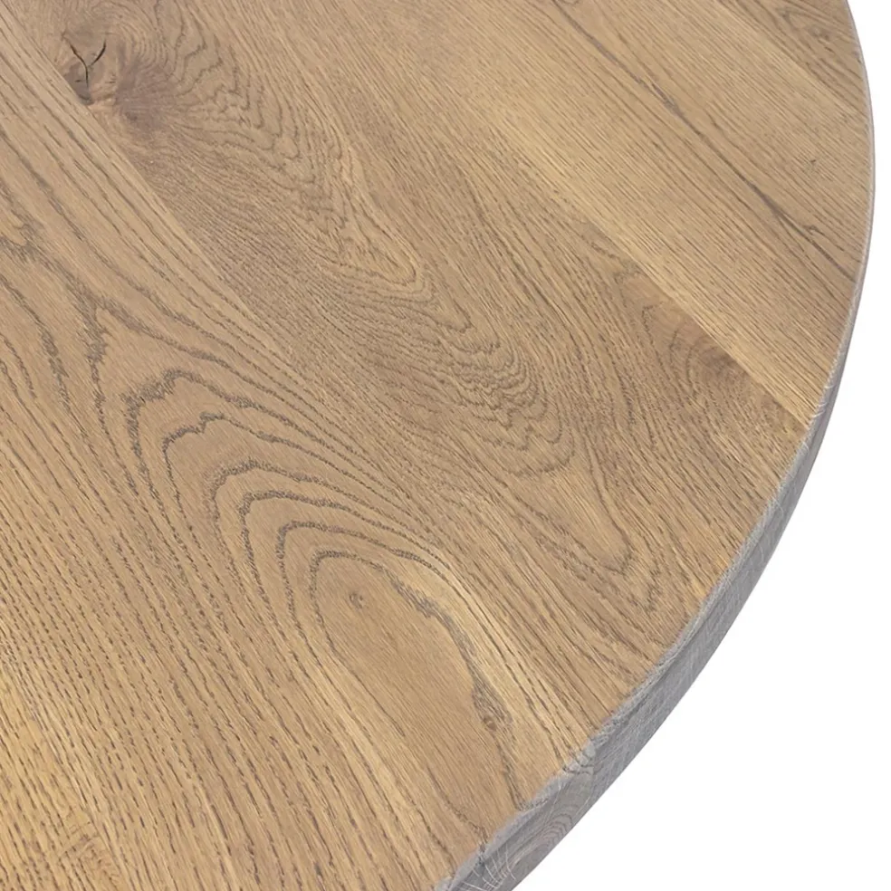 Ronde bartafel Woodstock grijs/zwart Ø130x92 cm