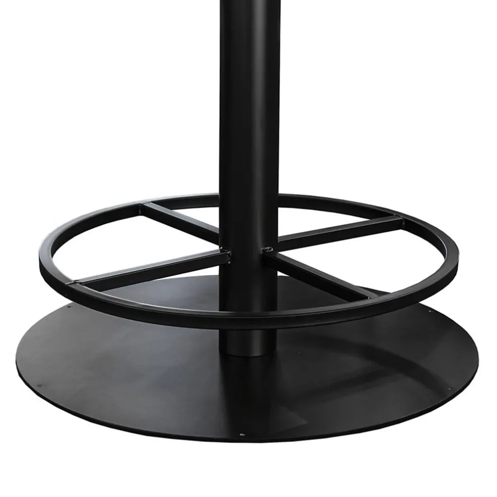 Ronde bartafel Woodstock grijs/zwart Ø130x92 cm