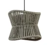 Ronde buiten hanglamp donker beige IP44