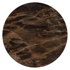 Ronde eetkamertafel bruin marmer Ø120 cm