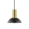 Ronde hanglamp zwart met brons klein