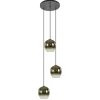 Ronde 3-lichts hanglamp golden gradient met zwart