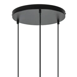 Ronde 3-lichts hanglamp met draadkappen divers