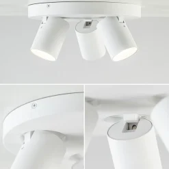 Ronde 3-lichts opbouwspot mat wit