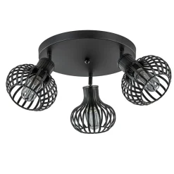 Ronde 3-lichts plafondlamp met verstelbare kappen