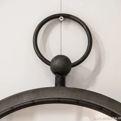 Ronde spiegel zink/grijs groot 46 cm