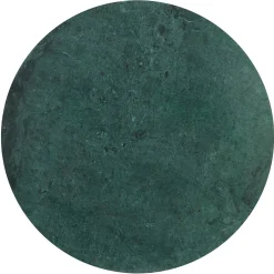 Salontafel Rickerd groen marmer met antiek bronzen poot