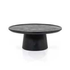 Salontafel Ron zwart 80x32 cm