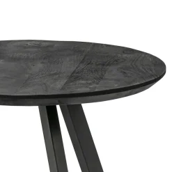 Salontafel rond hout zwart 60 cm