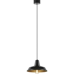 Scandinavische hanglamp zwart met goud 36 cm