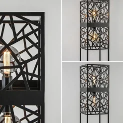 Scandinavische vloerlamp zwart frame